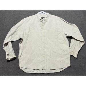Eddie Bauer Men’s XL 100% Linen Button Up Long Sleeve Shirt